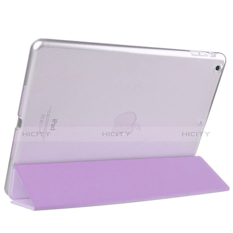 Apple iPad Mini 2用手帳型 レザーケース スタンド L07 アップル パープル