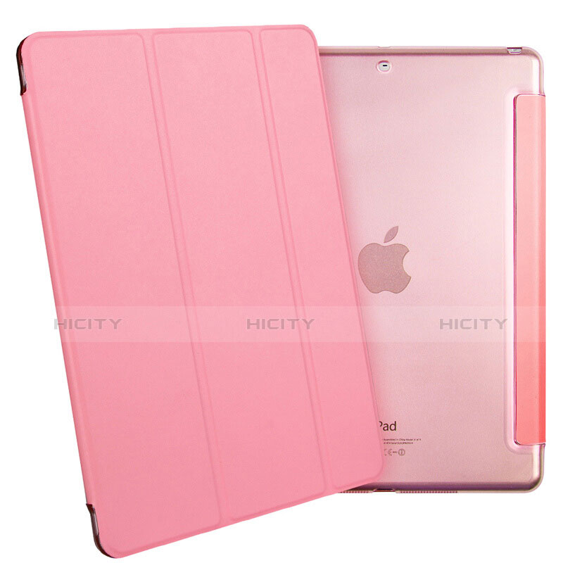 Apple iPad Mini 2用手帳型 レザーケース スタンド L06 アップル ピンク