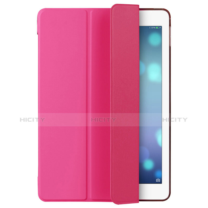 Apple iPad Mini 2用手帳型 レザーケース スタンド L06 アップル ローズレッド