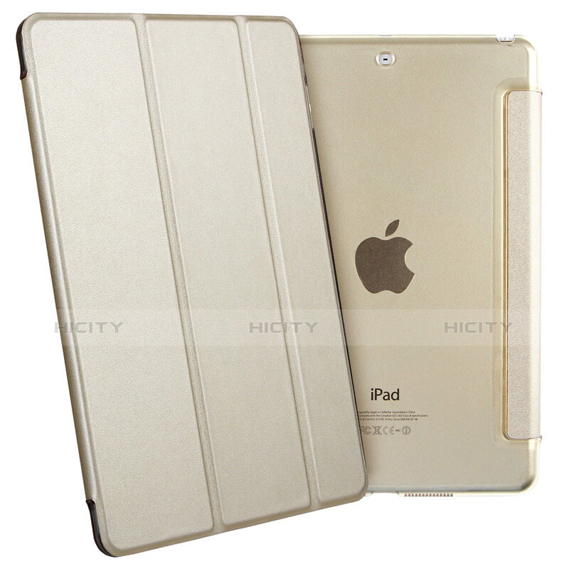 Apple iPad Mini 2用手帳型 レザーケース スタンド L06 アップル ゴールド
