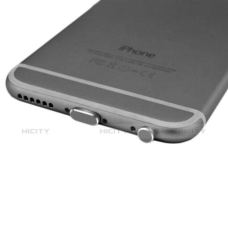 Apple iPad Mini 2用アンチ ダスト プラグ キャップ ストッパー Lightning USB J01 アップル ブラック