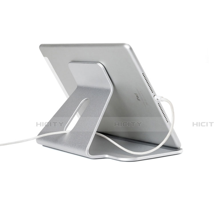 Apple iPad Mini 2用スタンドタイプのタブレット クリップ式 フレキシブル仕様 K21 アップル シルバー
