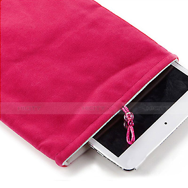 Apple iPad Mini 2用ソフトベルベットポーチバッグ ケース アップル ローズレッド
