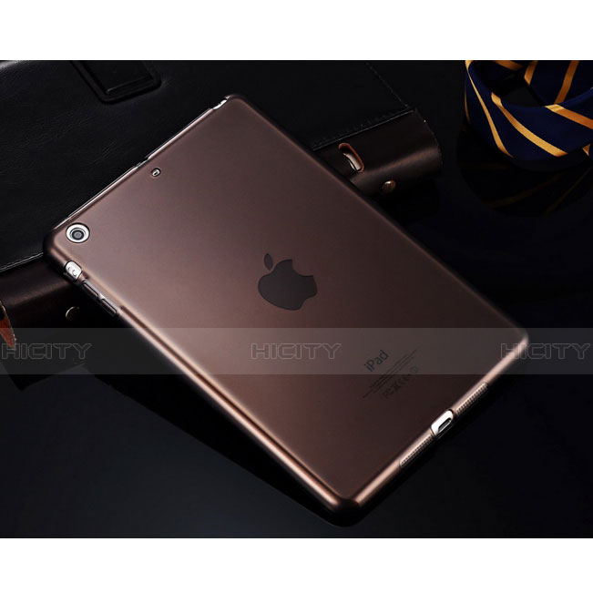 Apple iPad Mini 3用極薄ソフトケース シリコンケース 耐衝撃 全面保護 クリア透明 アップル グレー