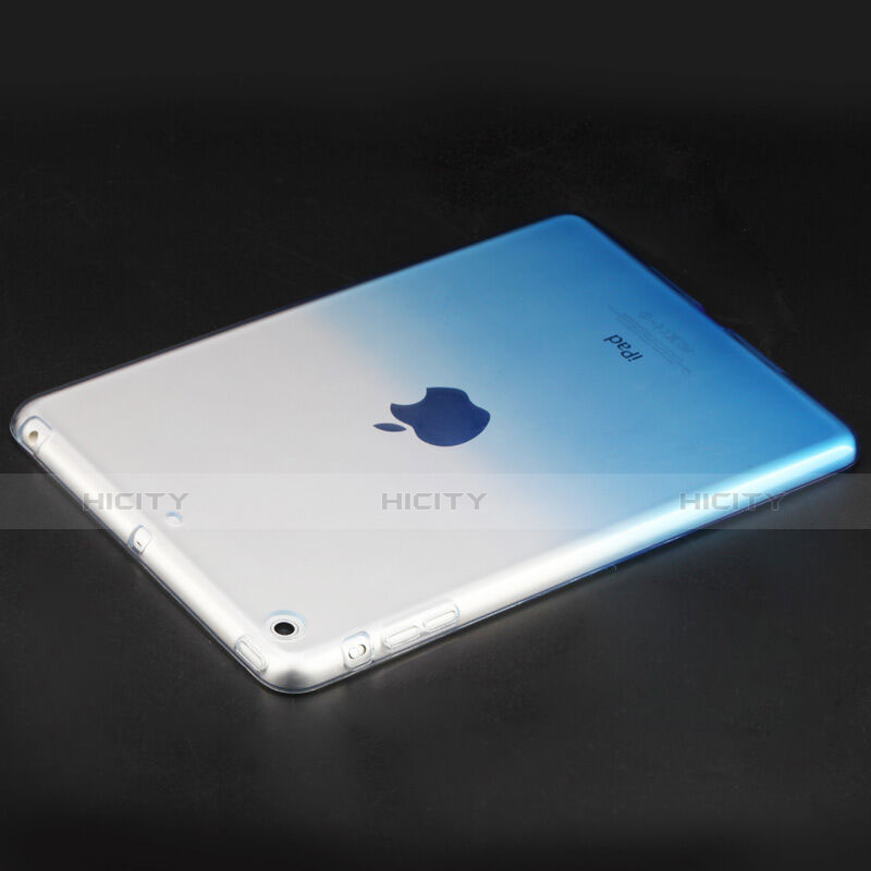 Apple iPad Mini 3用極薄ソフトケース グラデーション 勾配色 クリア透明 アップル ネイビー