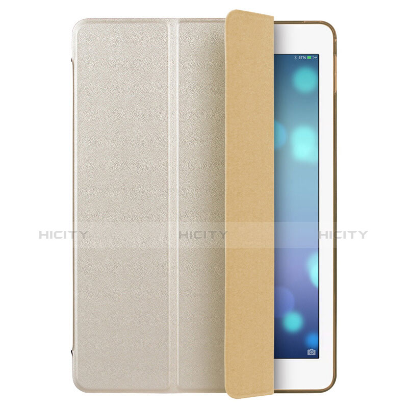 Apple iPad Mini 3用手帳型 レザーケース スタンド L06 アップル ゴールド