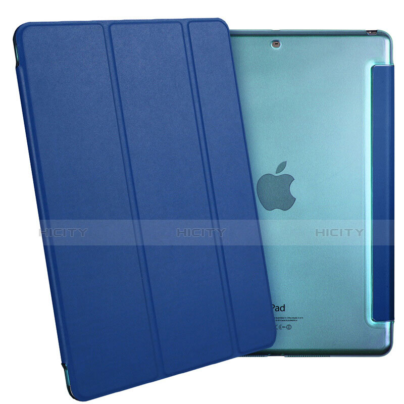 Apple iPad Mini 3用手帳型 レザーケース スタンド L06 アップル ネイビー