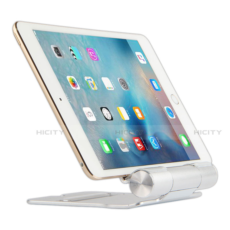 Apple iPad Mini 3用スタンドタイプのタブレット クリップ式 フレキシブル仕様 K14 アップル シルバー