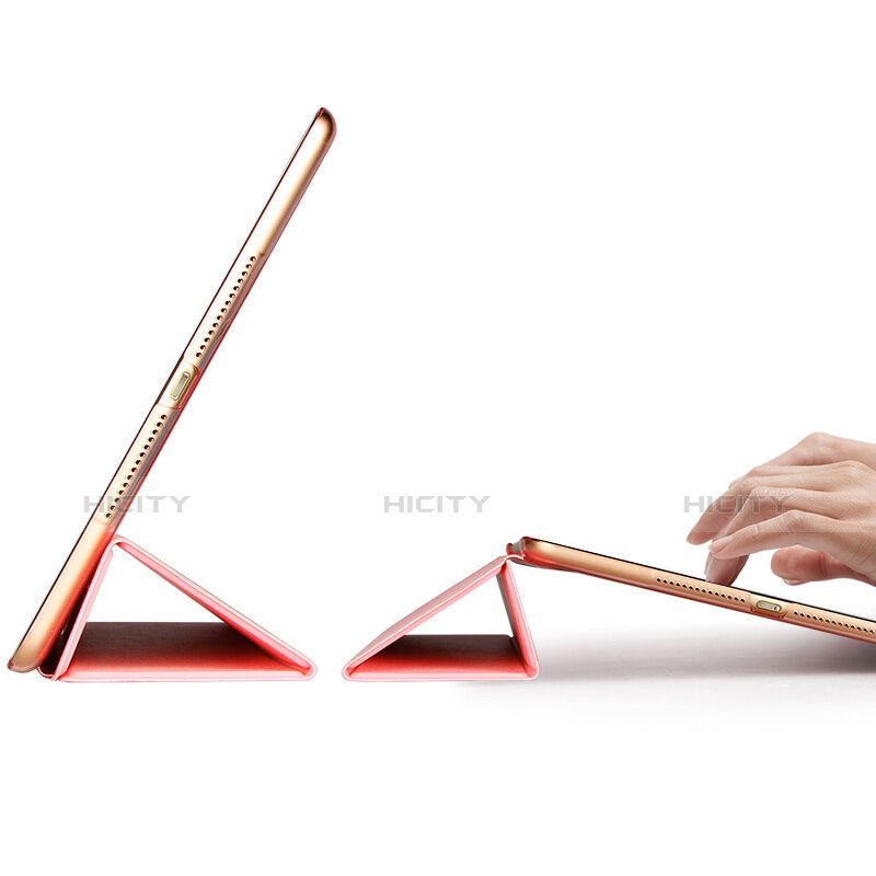 Apple iPad Mini 4用手帳型 レザーケース スタンド アップル ピンク