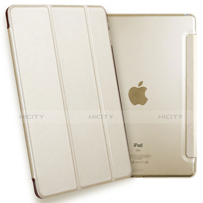 Apple iPad Mini 4用手帳型 レザーケース スタンド L05 アップル ゴールド