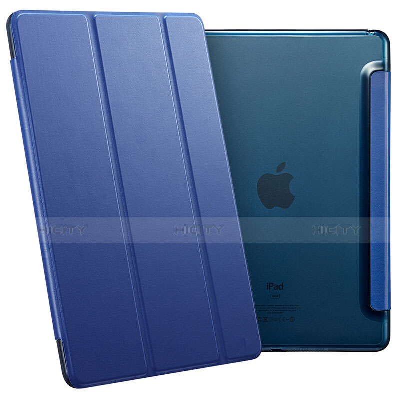 Apple iPad Mini 4用手帳型 レザーケース スタンド L06 アップル ネイビー