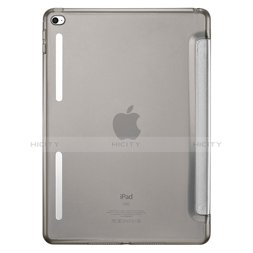 Apple iPad Mini 4用手帳型 レザーケース スタンド L06 アップル シルバー