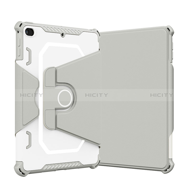 Apple iPad Mini 4用ハイブリットバンパーケース スタンド プラスチック 兼シリコーン カバー L05 アップル グレー