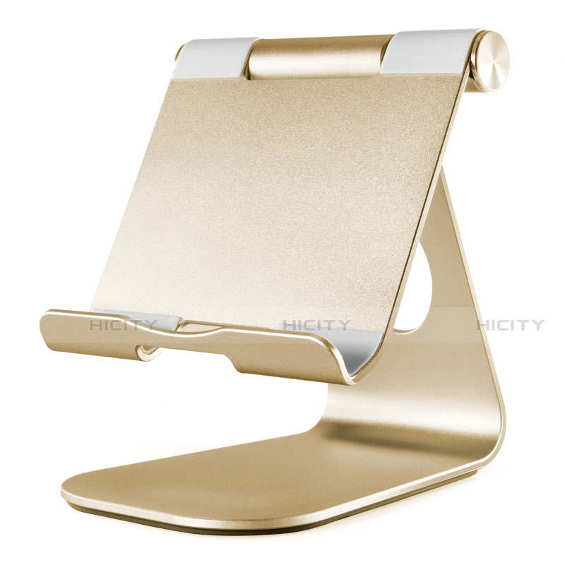 Apple iPad Mini 4用スタンドタイプのタブレット クリップ式 フレキシブル仕様 K23 アップル ゴールド