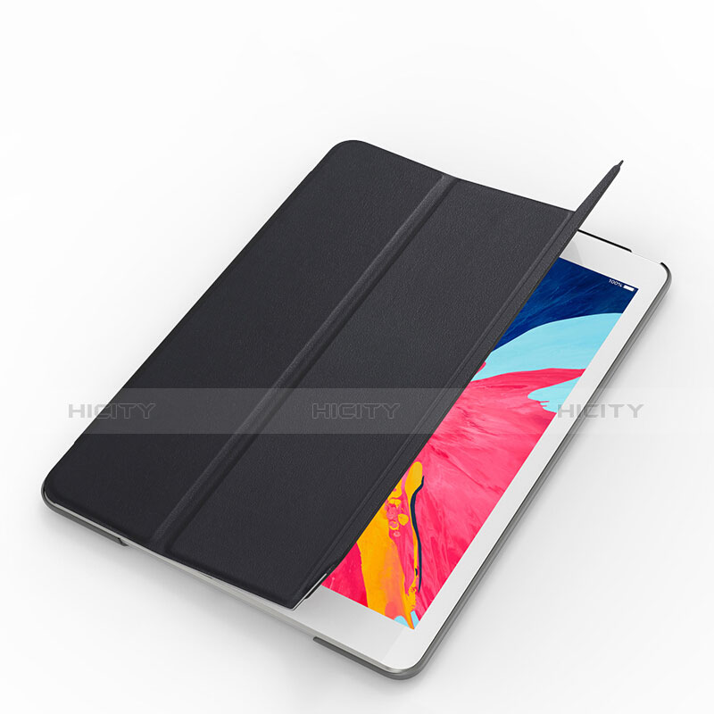 Apple iPad Mini 5 (2019)用手帳型 レザーケース スタンド アップル ブラック