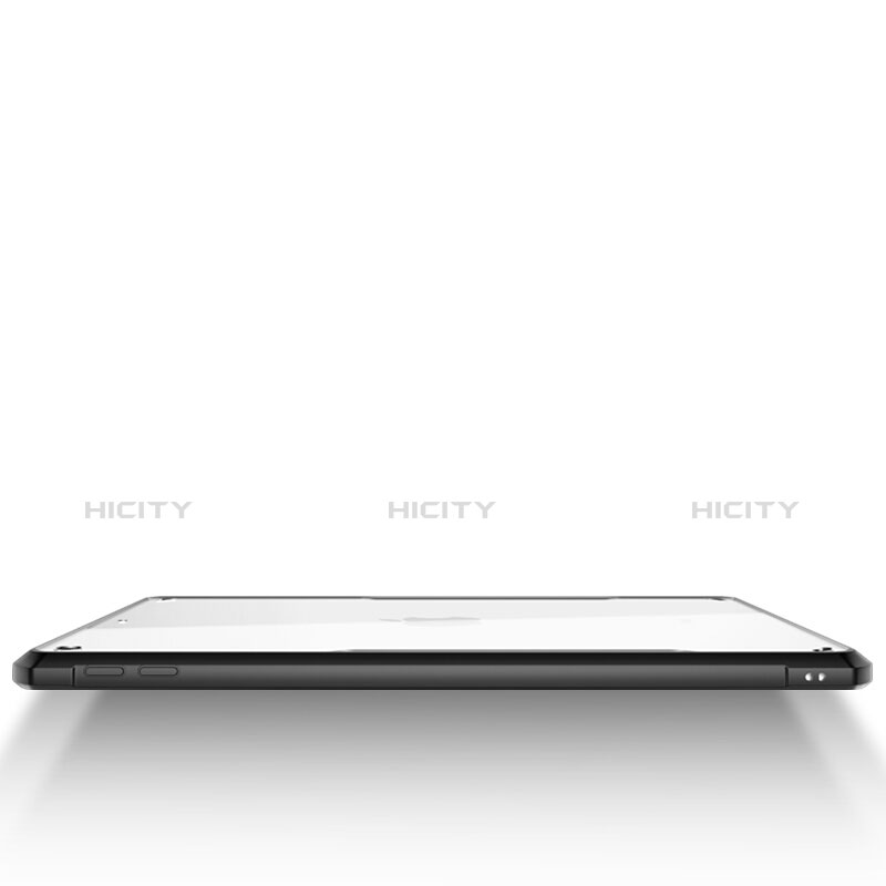 Apple iPad Mini 5 (2019)用ハイブリットバンパーケース クリア透明 プラスチック 鏡面 アップル ブラック