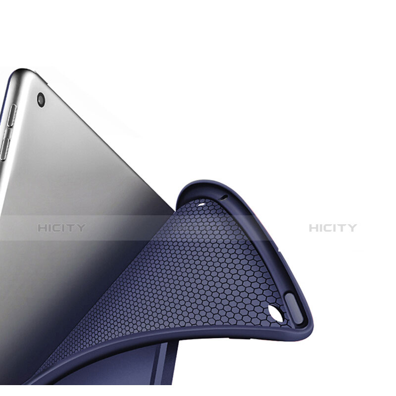 Apple iPad Mini 5 (2019)用手帳型 レザーケース スタンド L03 アップル ネイビー