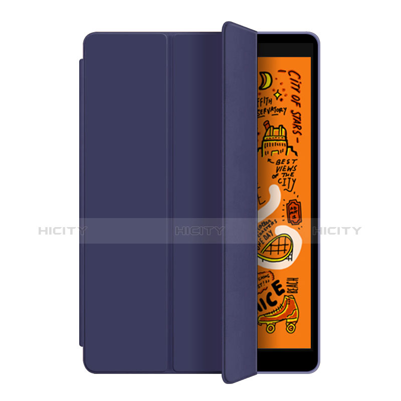 Apple iPad Mini 5 (2019)用手帳型 レザーケース スタンド L04 アップル ネイビー