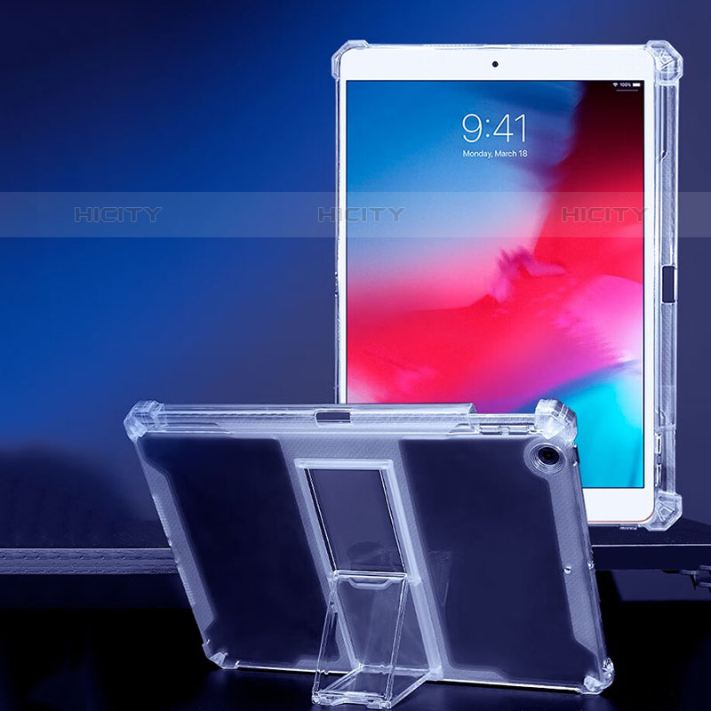 Apple iPad Mini 5 (2019)用極薄ソフトケース シリコンケース 耐衝撃 全面保護 クリア透明 スタンド アップル クリア