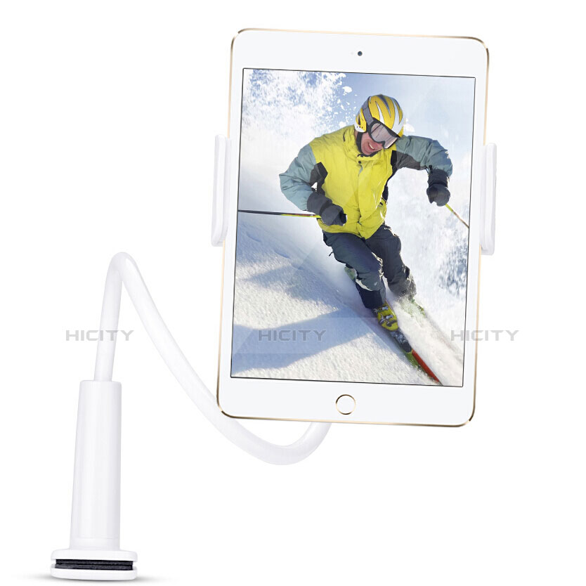 Apple iPad Mini 5 (2019)用スタンドタイプのタブレット クリップ式 フレキシブル仕様 T38 アップル ホワイト