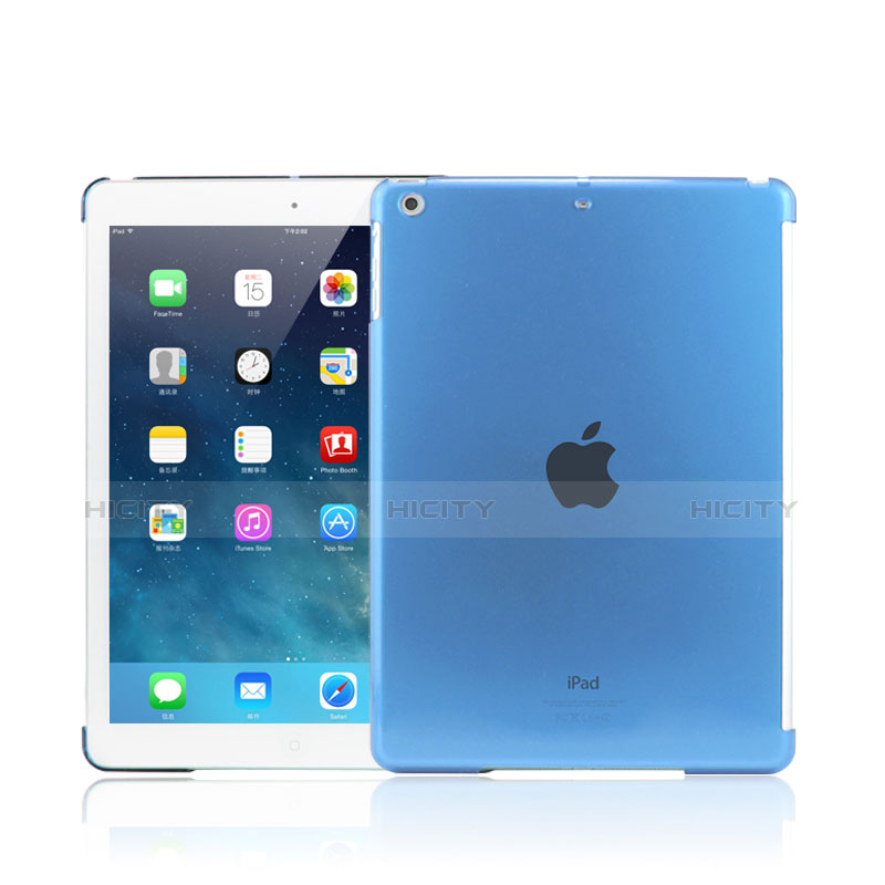 Apple iPad Mini用極薄ケース クリア透明 プラスチック アップル ブルー