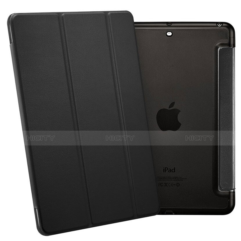 Apple iPad Mini用手帳型 レザーケース スタンド L05 アップル ブラック