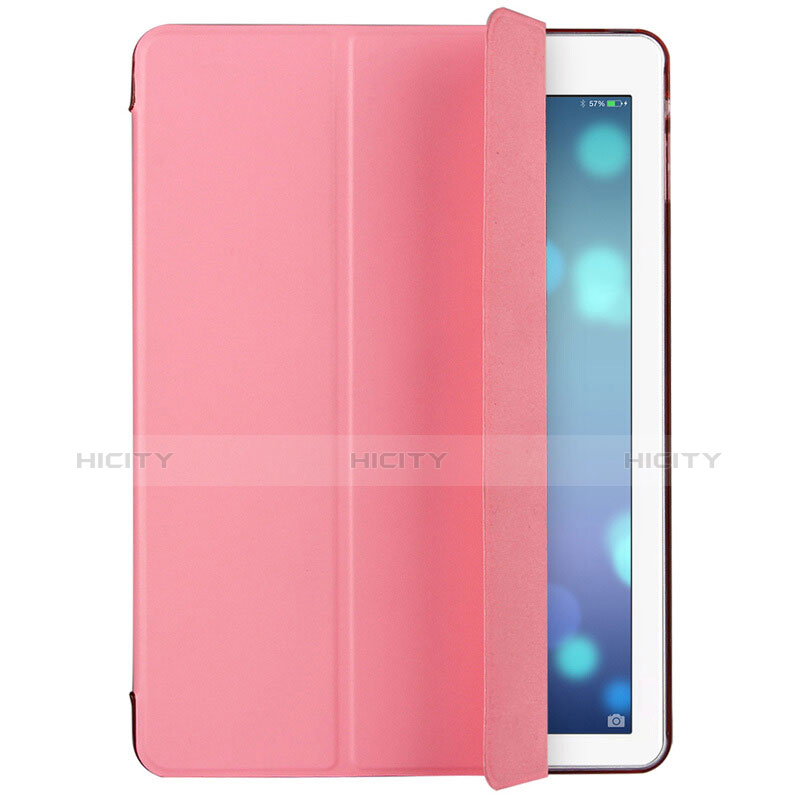 Apple iPad Mini用手帳型 レザーケース スタンド L06 アップル ピンク