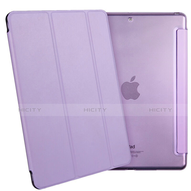 Apple iPad Mini用手帳型 レザーケース スタンド L06 アップル パープル