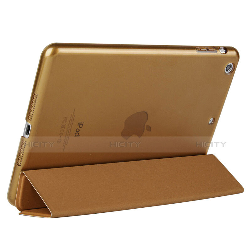 Apple iPad Mini用手帳型 レザーケース スタンド L06 アップル ブラウン