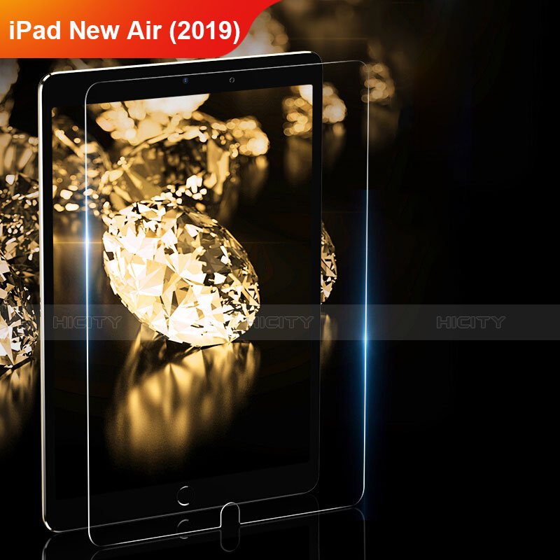 Apple iPad New Air (2019) 10.5用強化ガラス 液晶保護フィルム T01 アップル クリア