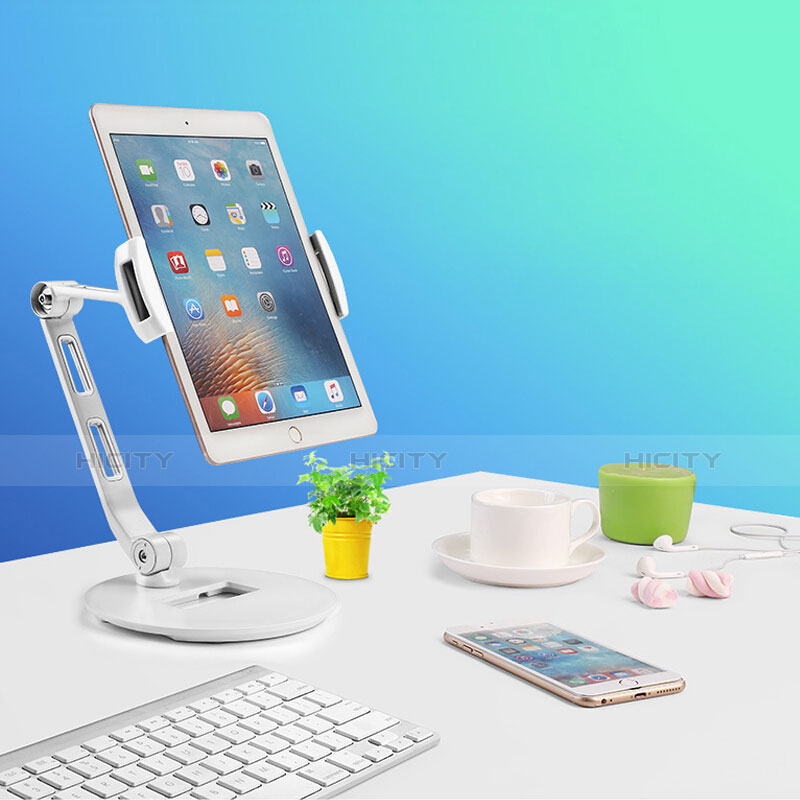 Apple iPad New Air (2019) 10.5用スタンドタイプのタブレット クリップ式 フレキシブル仕様 H08 アップル ホワイト