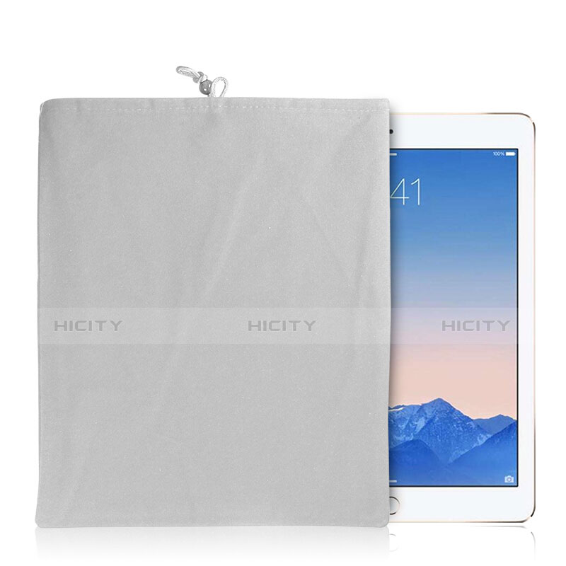 Apple iPad New Air (2019) 10.5用ソフトベルベットポーチバッグ ケース アップル ホワイト