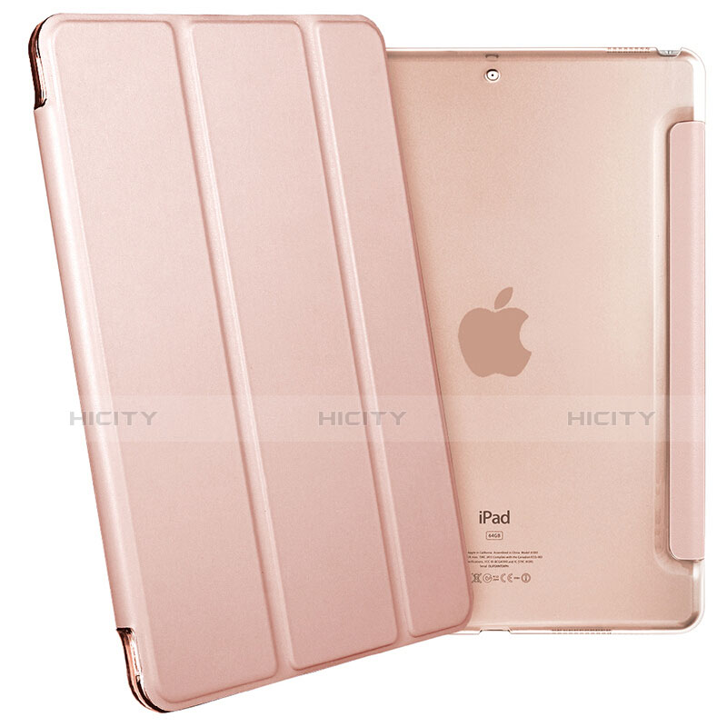 Apple iPad Pro 10.5用手帳型 レザーケース スタンド アップル ローズゴールド
