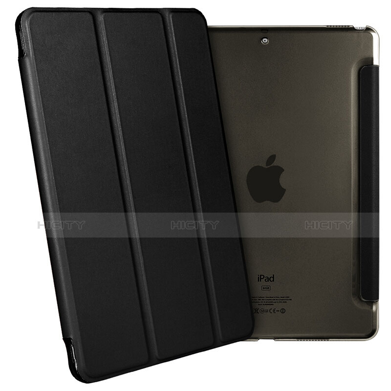Apple iPad Pro 10.5用手帳型 レザーケース スタンド アップル ブラック