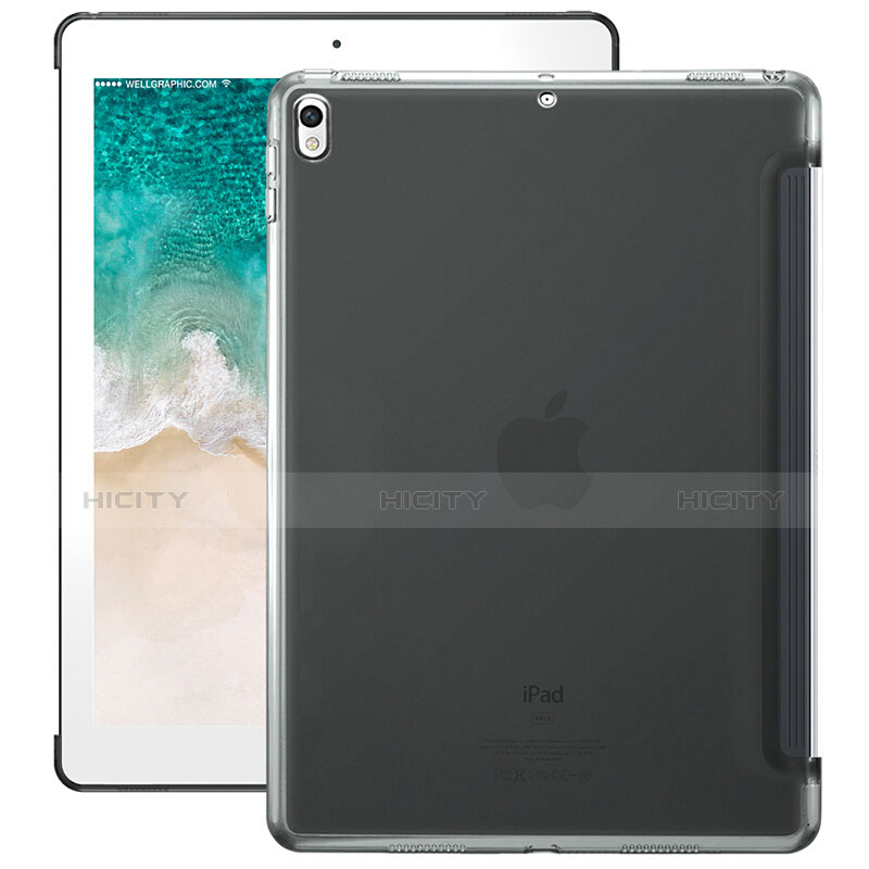 Apple iPad Pro 10.5用手帳型 レザーケース スタンド L01 アップル グレー