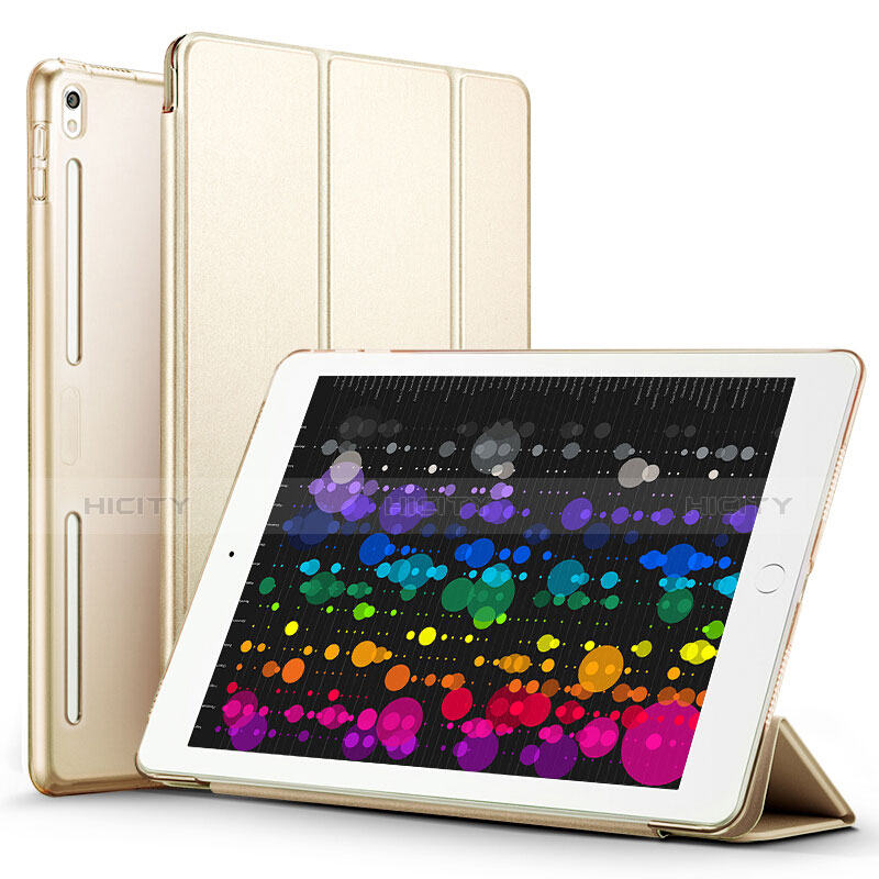 Apple iPad Pro 10.5用手帳型 レザーケース スタンド L02 アップル ゴールド