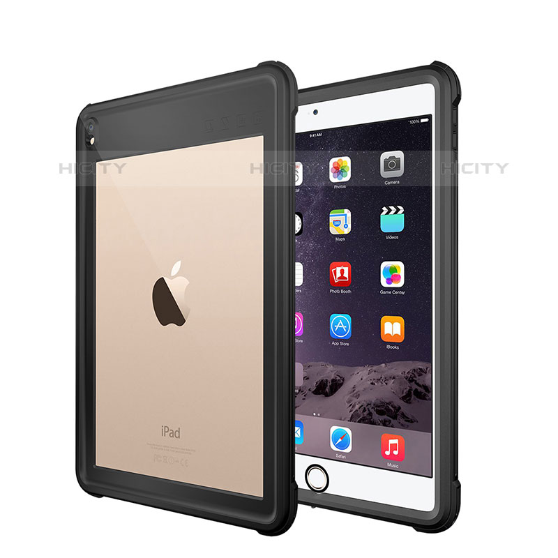 Apple iPad Pro 10.5用完全防水ケース ハイブリットバンパーカバー 高級感 手触り良い 360度 W01 アップル ブラック