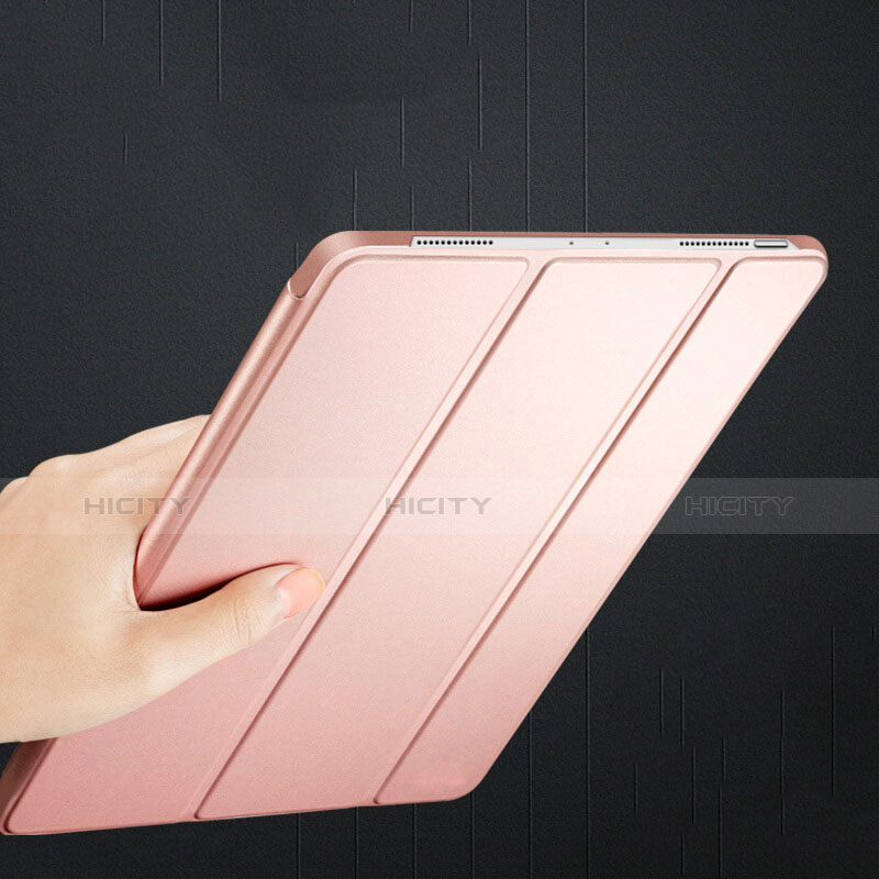 Apple iPad Pro 11 (2018)用手帳型 レザーケース スタンド L02 アップル ピンク
