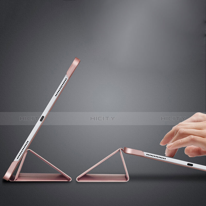 Apple iPad Pro 11 (2018)用手帳型 レザーケース スタンド L02 アップル ピンク
