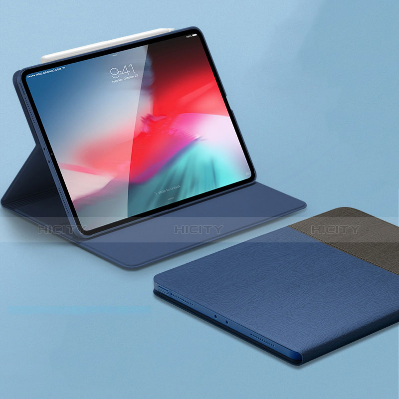 Apple iPad Pro 11 (2018)用手帳型 レザーケース スタンド カバー L01 アップル ネイビー