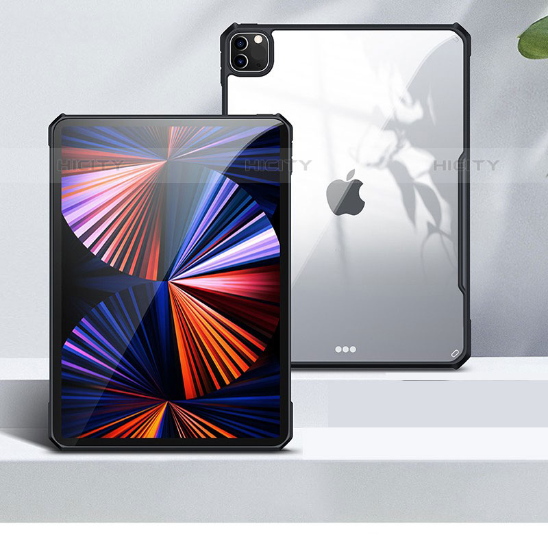 Apple iPad Pro 11 (2020)用極薄ソフトケース シリコンケース 耐衝撃 全面保護 クリア透明 T04 アップル ブラック