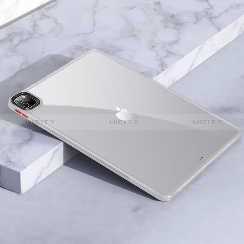 Apple iPad Pro 11 (2020)用ハイブリットバンパーケース クリア透明 プラスチック カバー アップル ホワイト