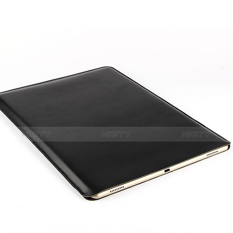 Apple iPad Pro 11 (2020)用高品質ソフトレザーポーチバッグ ケース イヤホンを指したまま アップル ブラック