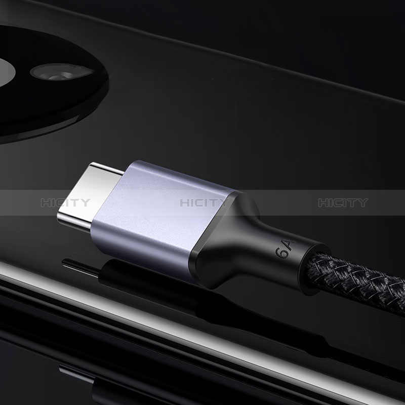 Apple iPad Pro 11 (2021)用Type-Cケーブル 充電ケーブルAndroidユニバーサル 60W H02 アップル ブラック