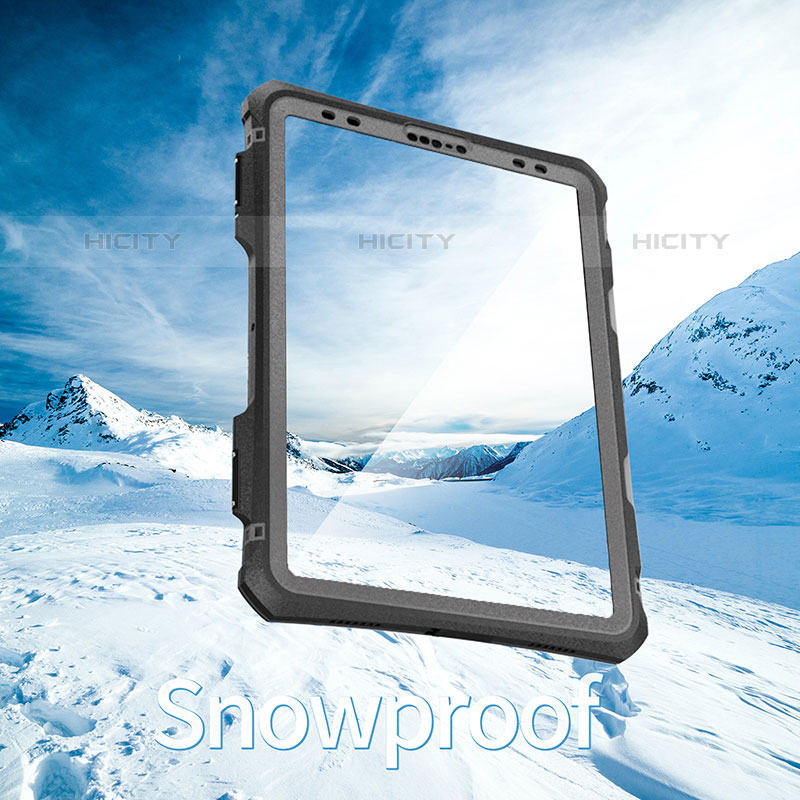 Apple iPad Pro 11 (2021)用完全防水ケース ハイブリットバンパーカバー 高級感 手触り良い 360度 W01 アップル ブラック
