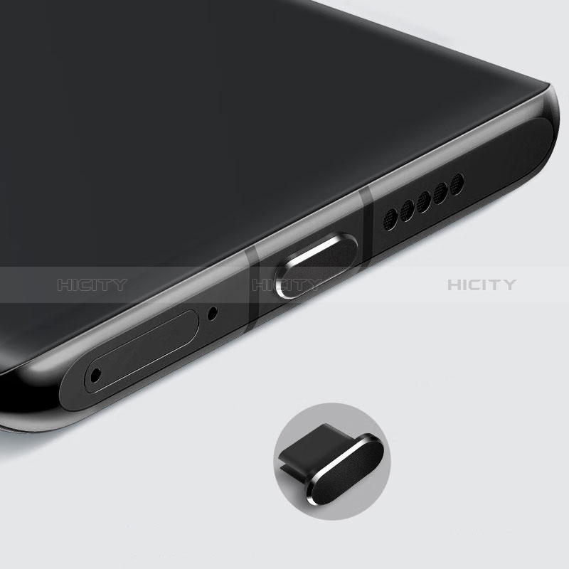 Apple iPad Pro 11 (2021)用アンチ ダスト プラグ キャップ ストッパー USB-C Android Type-Cユニバーサル H08 アップル ブラック