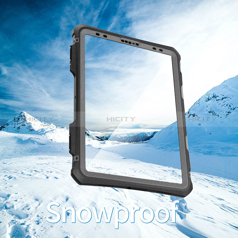 Apple iPad Pro 11 (2022)用完全防水ケース ハイブリットバンパーカバー 高級感 手触り良い 360度 W01 アップル ブラック