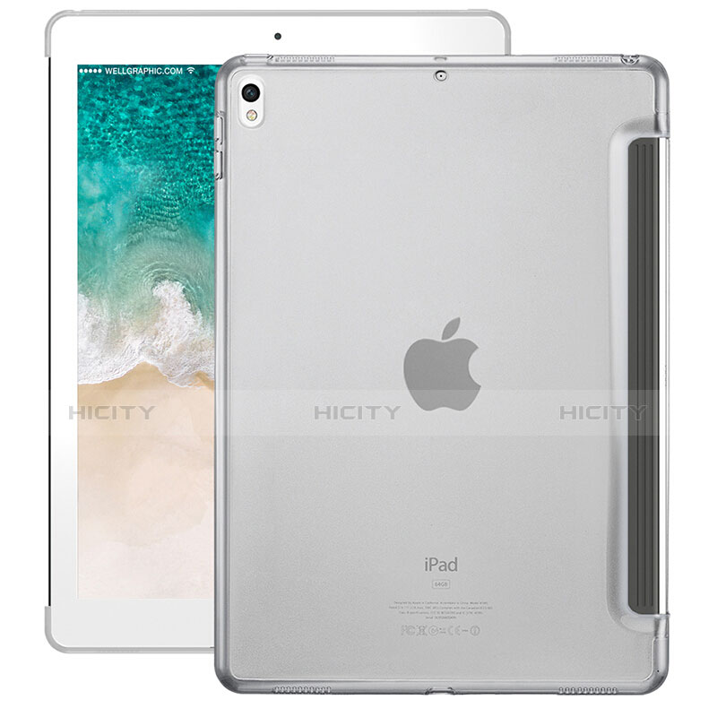 Apple iPad Pro 12.9 (2017)用手帳型 レザーケース スタンド アップル クリア