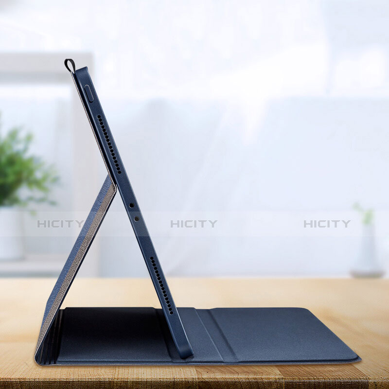 Apple iPad Pro 12.9 (2018)用手帳型 レザーケース スタンド アップル ネイビー・ブラック