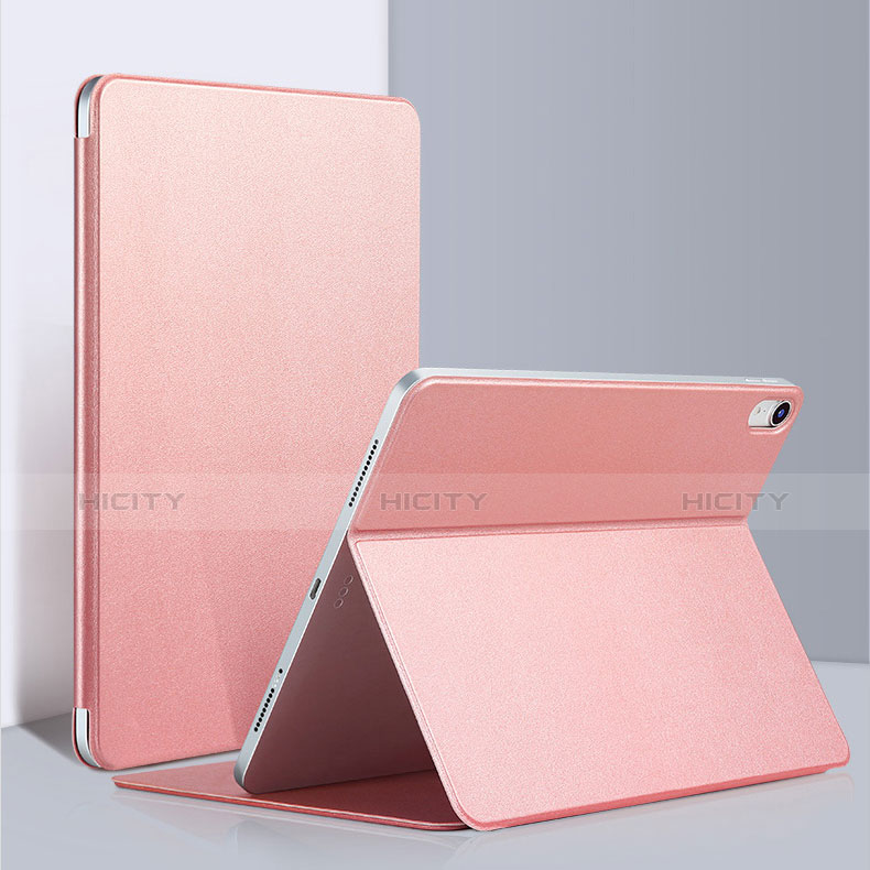 Apple iPad Pro 12.9 (2018)用手帳型 レザーケース スタンド L03 アップル ピンク